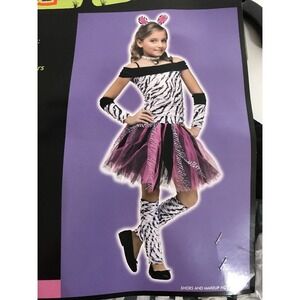 Zebra Costume, New Totally Ghoul Girls Size 4-6  Msrp $35.99
